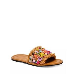 NEW FREE PEOPLE women's shipwrecked slide sandals in multi